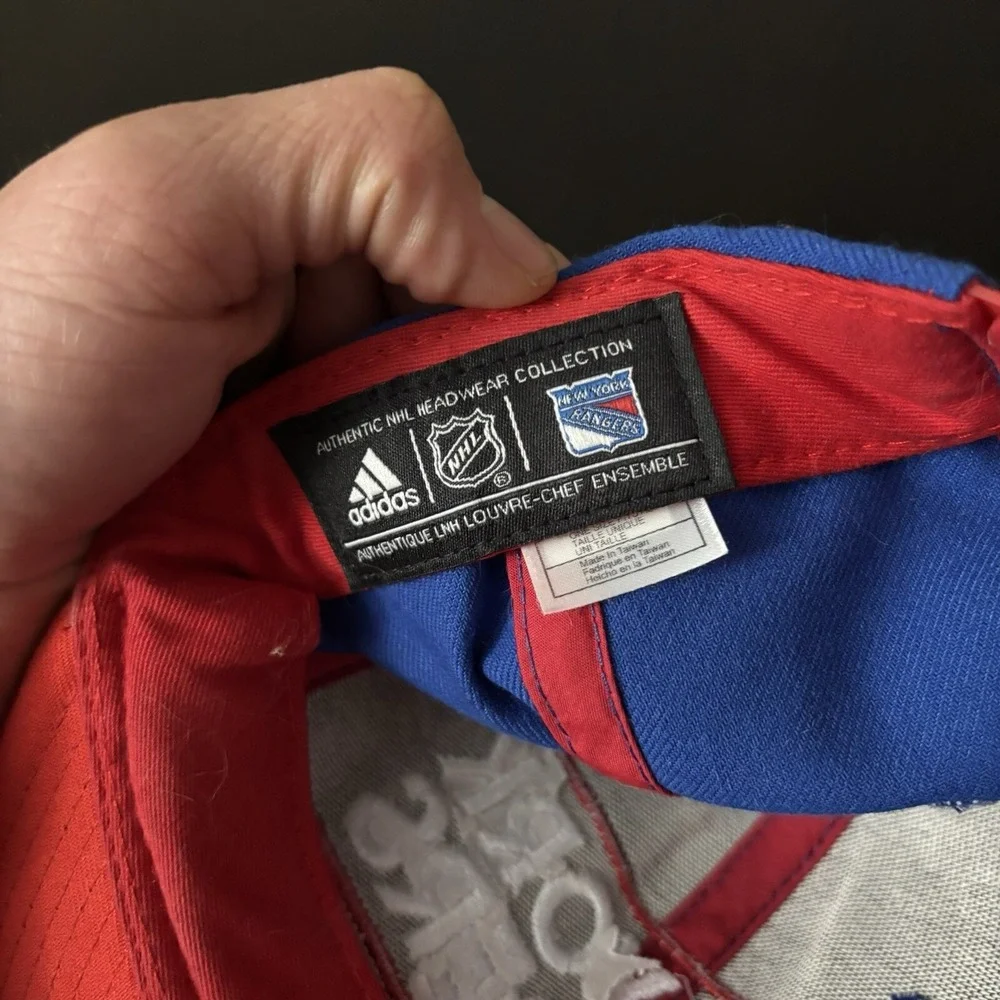 Adidas NHL SnapBack Hat New York Rangers Blue‎ Red OSFM Hockey